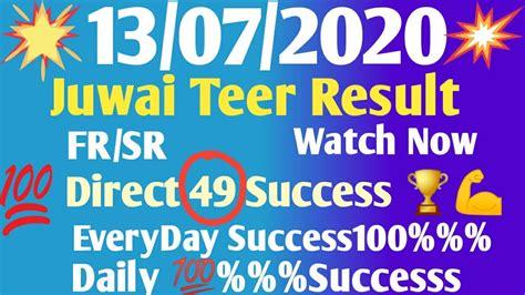 Juwai Teer: Result For Today, Common Number .